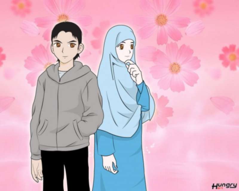 32+ Gambar Animasi Romantis Islami