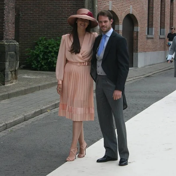 Royals wedding Dress - Princess Alix de Ligne married the Earl Guillaume de Dampierre, Grand Duke Henri and Grand Duchess Maria Teresa, Prince Guillaume and Countess Stephanie de Lannoy