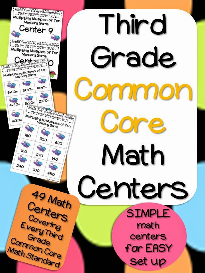 Thrifty In Third Grade Third Grade Math Centers