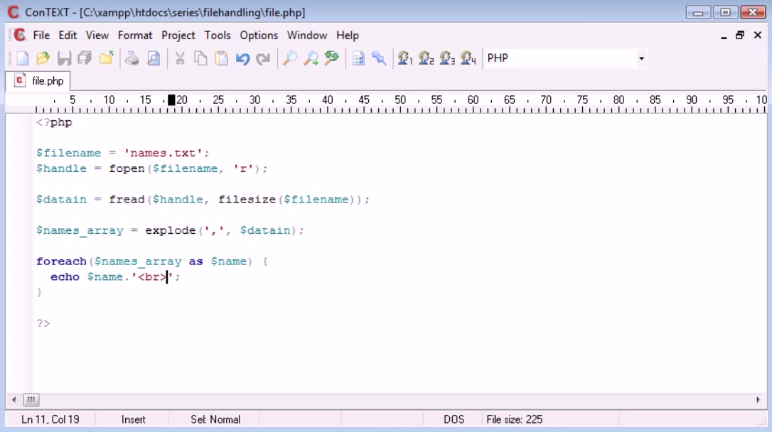 ExtraTutorials Explode function with file handling example