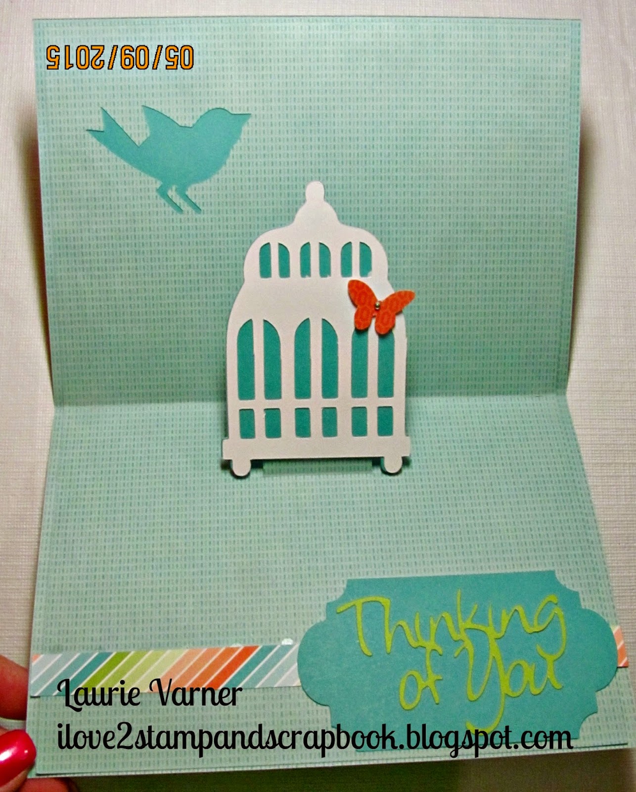 i love 2 stamp and scrapbook by Laurie in Louisiana PopUp Card