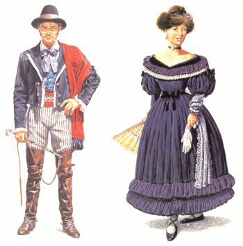 vestimenta gaucha feminina e masculina