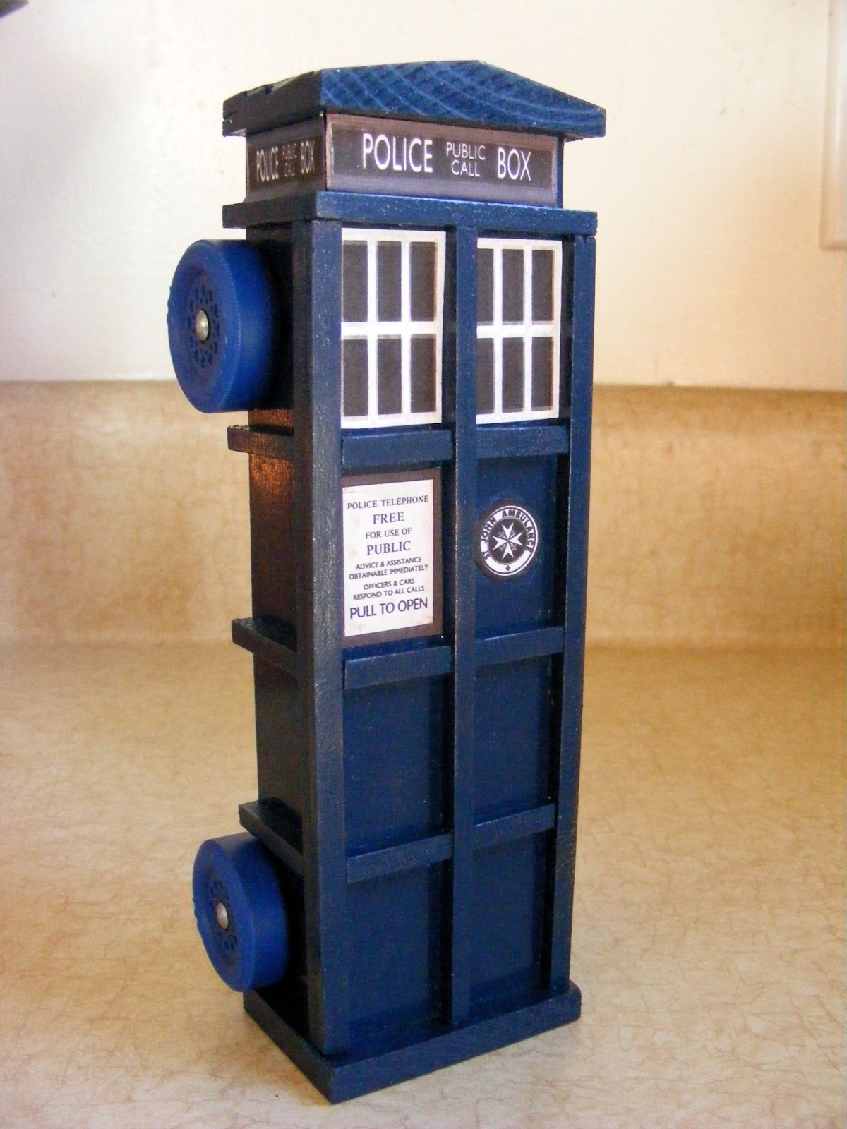 In the Sheepfold Tardis Pinewood Derby Car