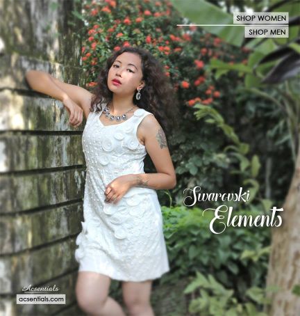 Necklace, Earring, Swarovski Elements, Acsentials