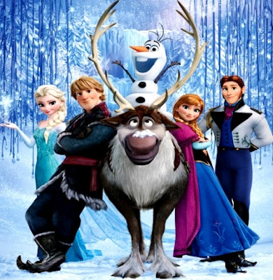 Personajes de Frozen Imagen de frozen en la nieve a colores