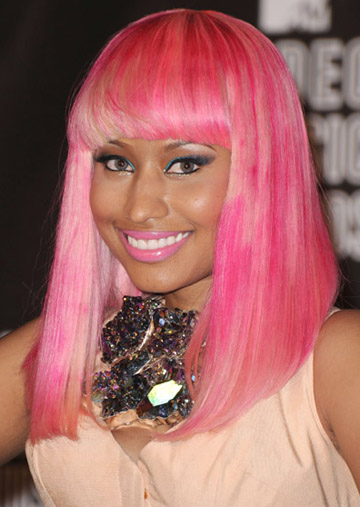 nicki minaj pink hair photoshoot. Nicki Minaj#39;s bright pink