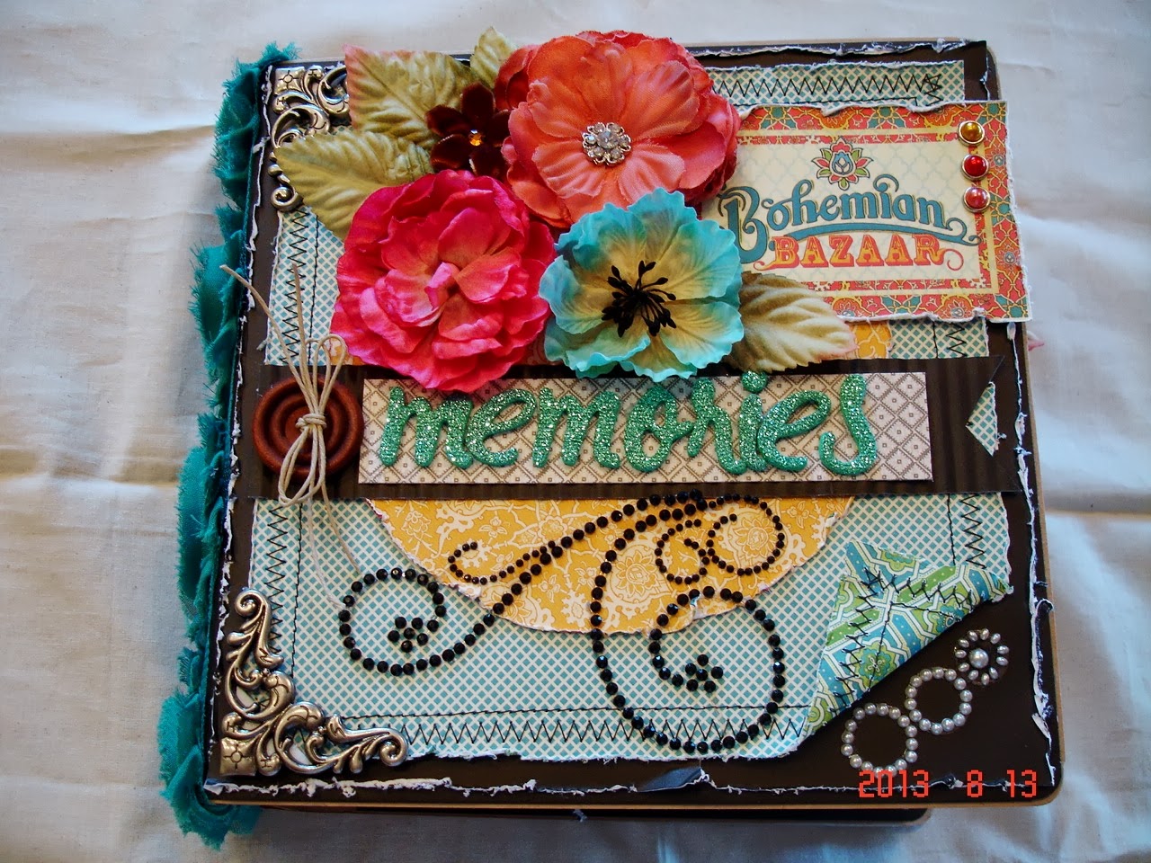 Scrapbooking by Phyllis Graphic 45 Bohemian Bazaar Collection Premade Scrapbook Album