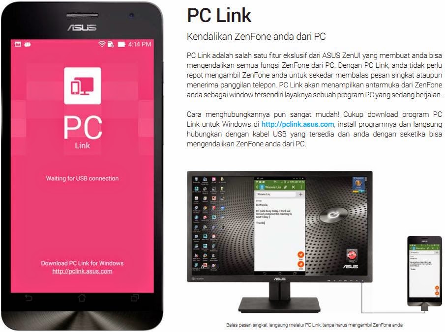PC Link, kendalikan smartphone dari PC