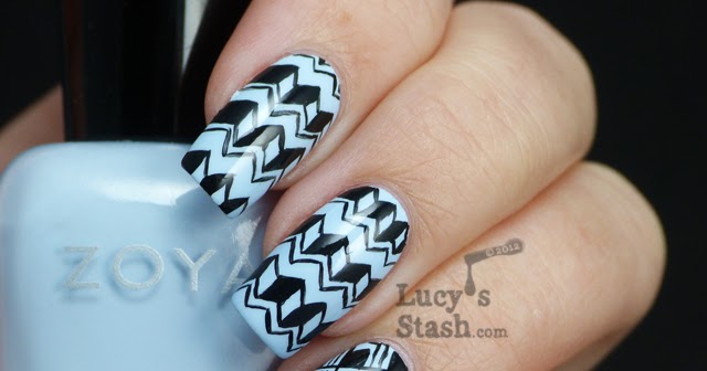 Lucy's Stash: Another patterned manicure featuring Zoya Blu! Includes ...