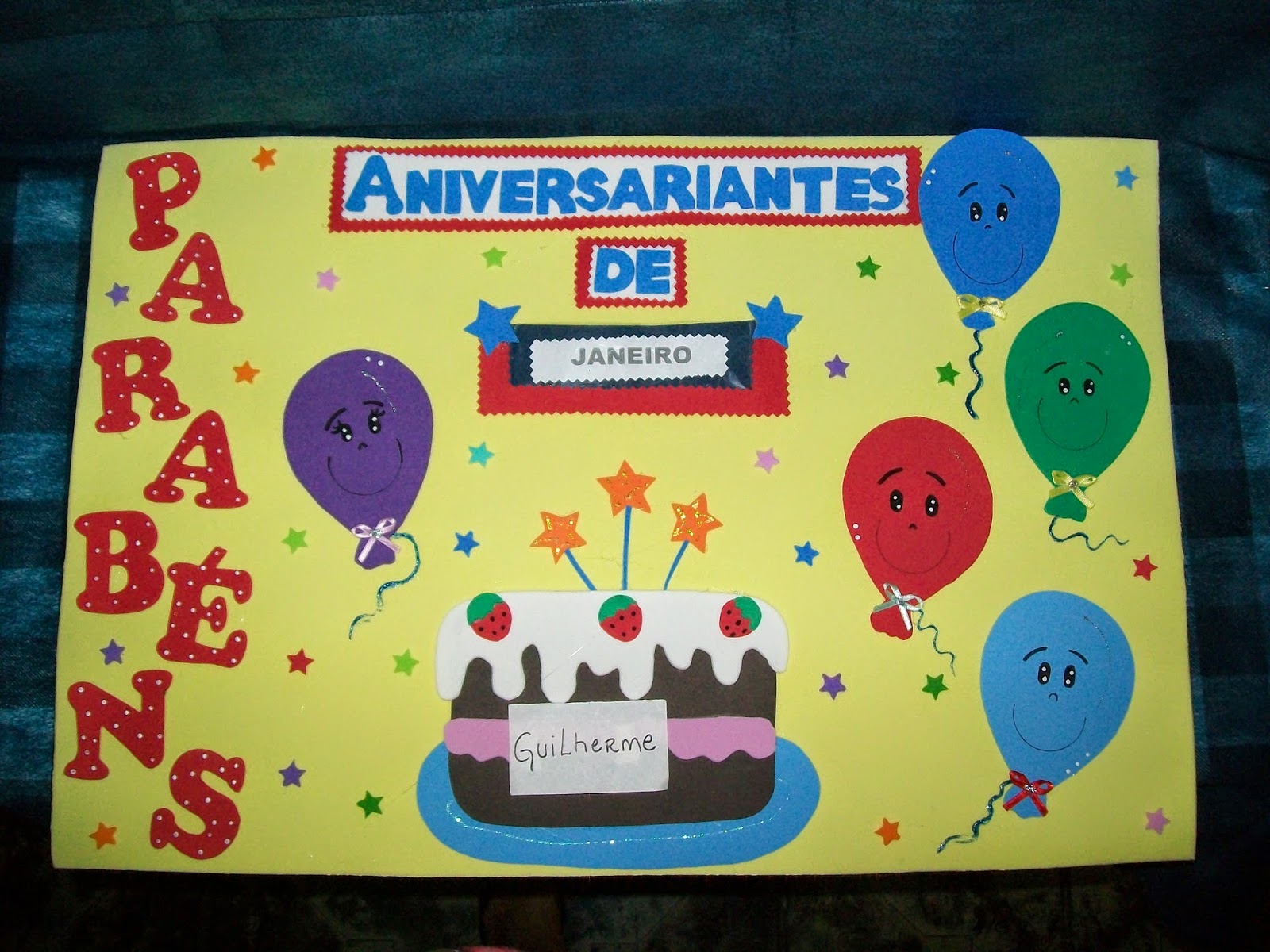 Amor a Arte Painel aniversariantes do mês em Eva