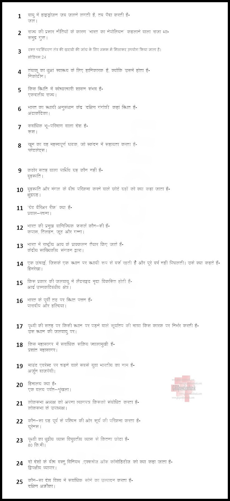 GK Questions Answers