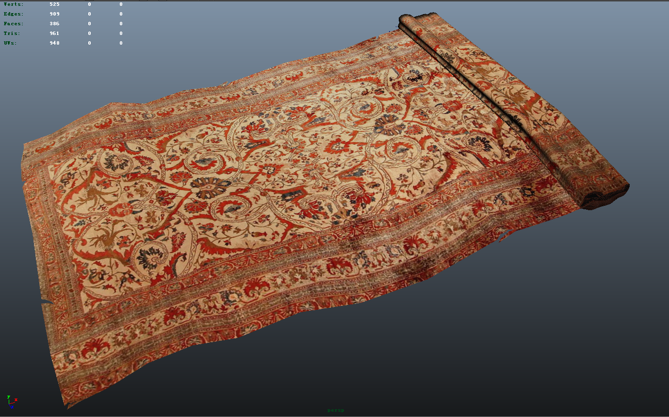 Rolled Rug Model MENG WANG: Rolled Up Rugs and Other Simple Props