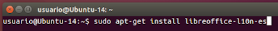 sudo apt-get install libreoffice-l10n-es