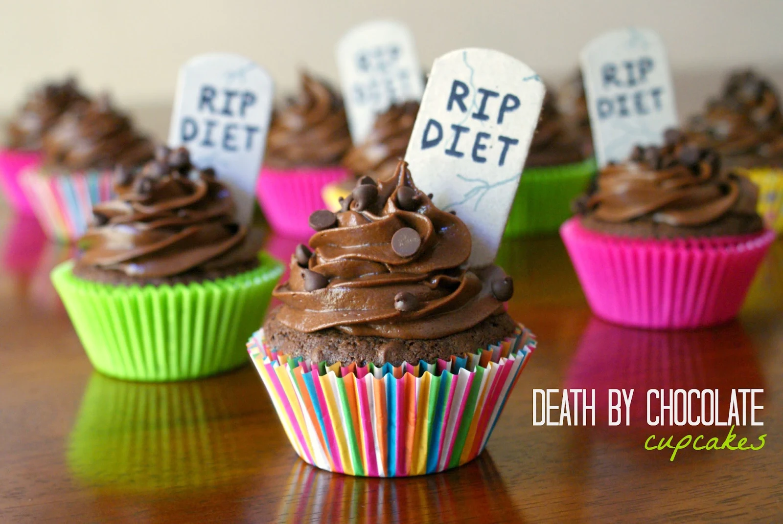 Death by Chocolate Cupcakes with a decadent Chocolate Cream Cheese Frosting