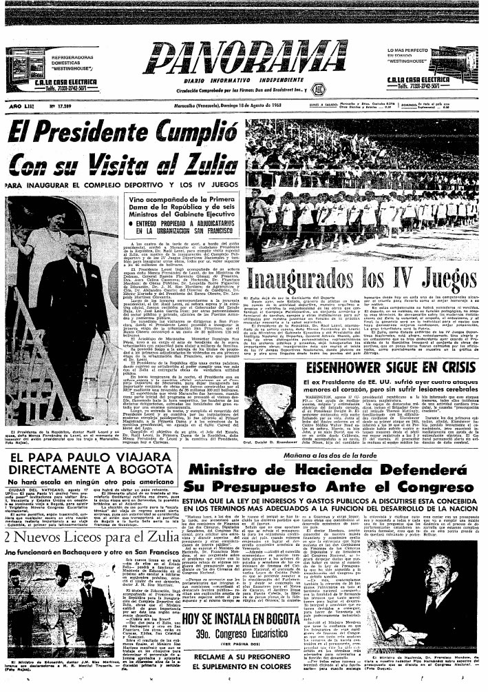 Así se inauguró el polideportivo de Maracaibo en 1968
