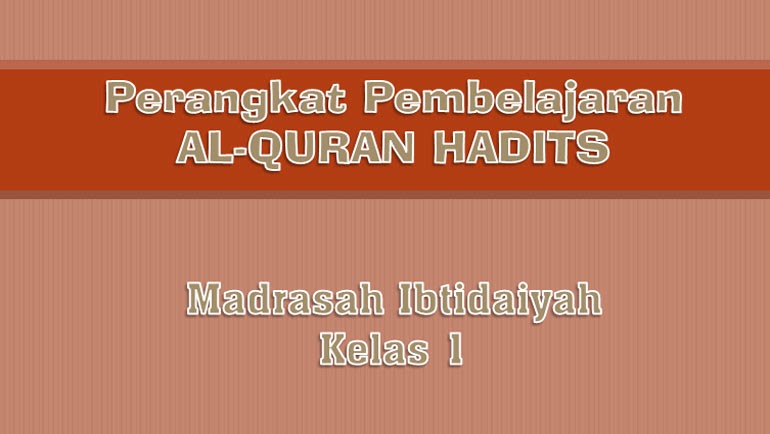 Silabus Al Quran Hadits Mi Kurikulum 2013 Revisi 2017