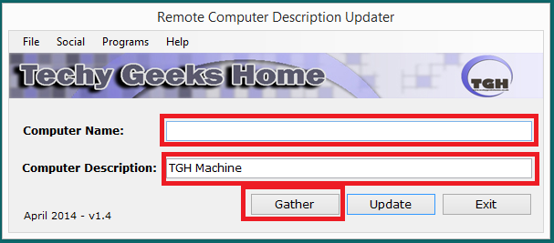 Remote Computer Description Updater v1.4 Released 8