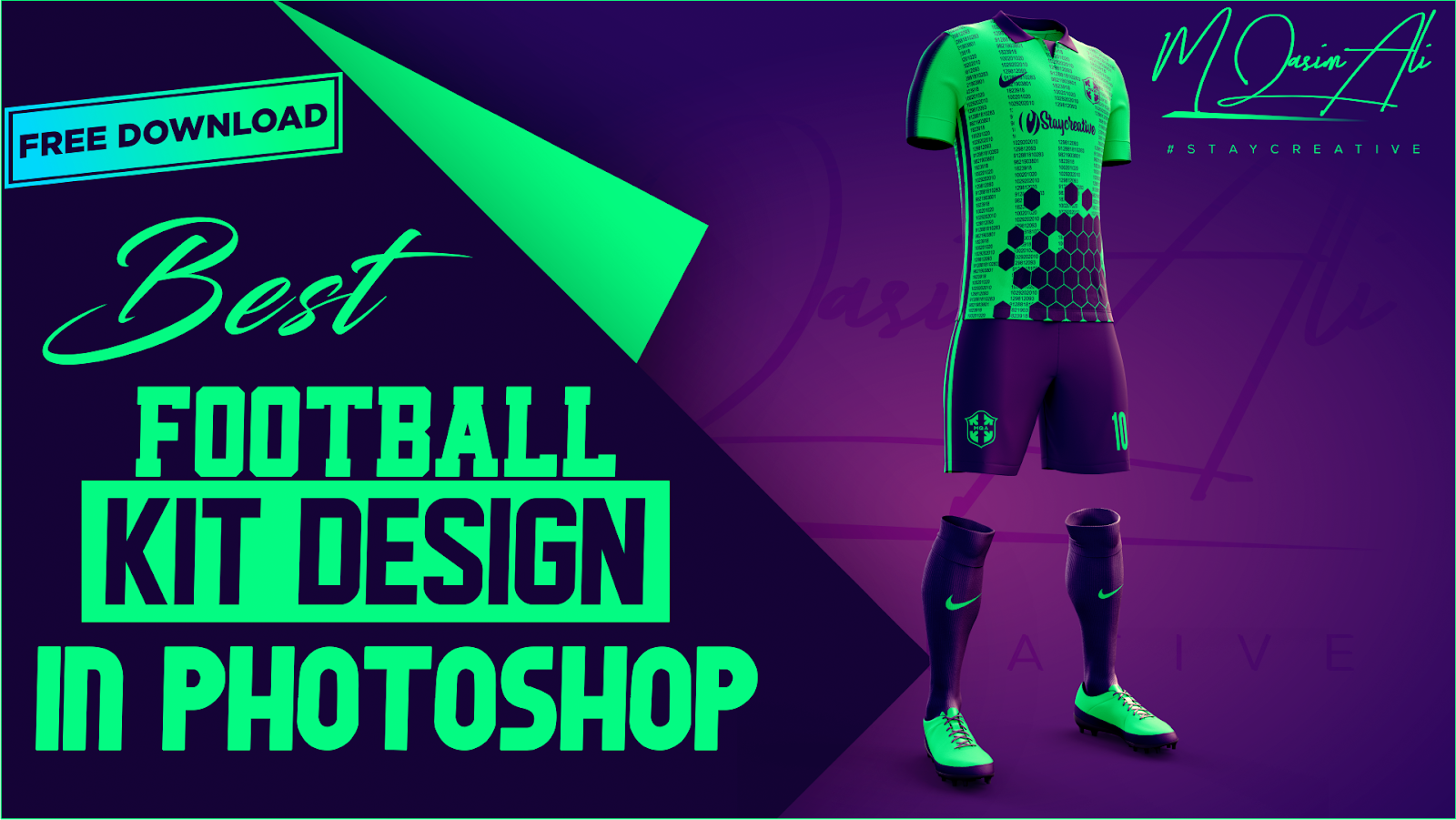 Download Best Football Kit Design Tutorial + Free Yellow Image Mockup by M Qasim Ali - M Qasim Ali