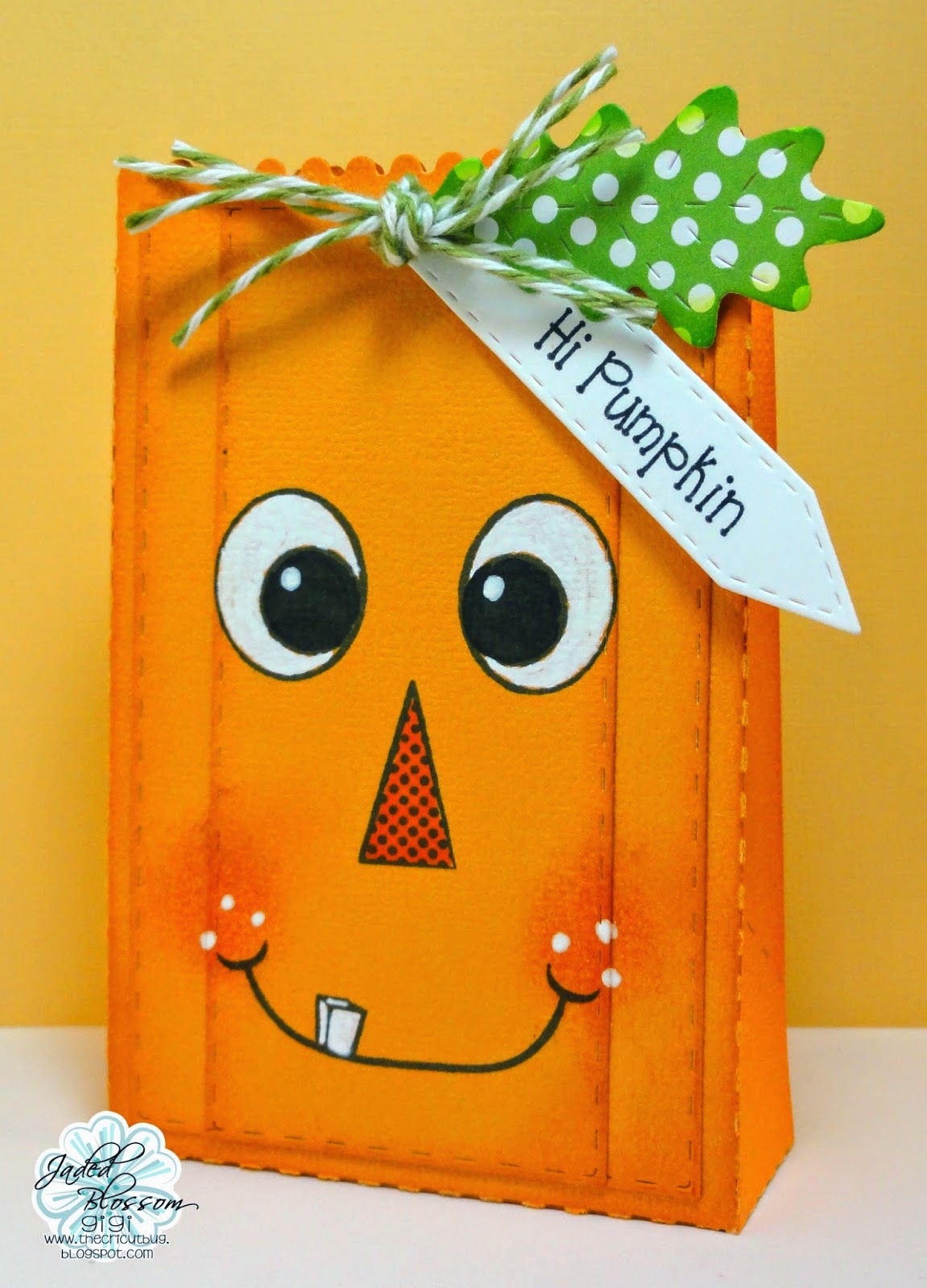 The Cricut Bug Goody Bag Die Release Pumpkin and Scarecrow