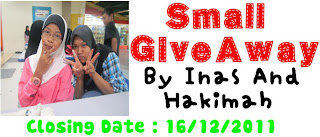 Small GiveAway By Inas And Hakimah
