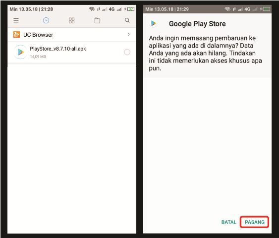 Cara mengembalikan google play store yang terhapus