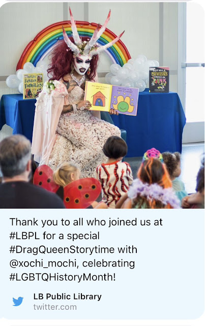 Bichon, la bande dessinée qui prépare les enfants à l’homosexualité et à la théorie du genre - Page 2 Drag-queen-Michelle-Obama-Neighborhood-Library