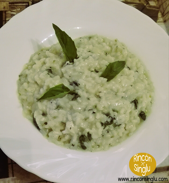 risotto al pesto sin gluten