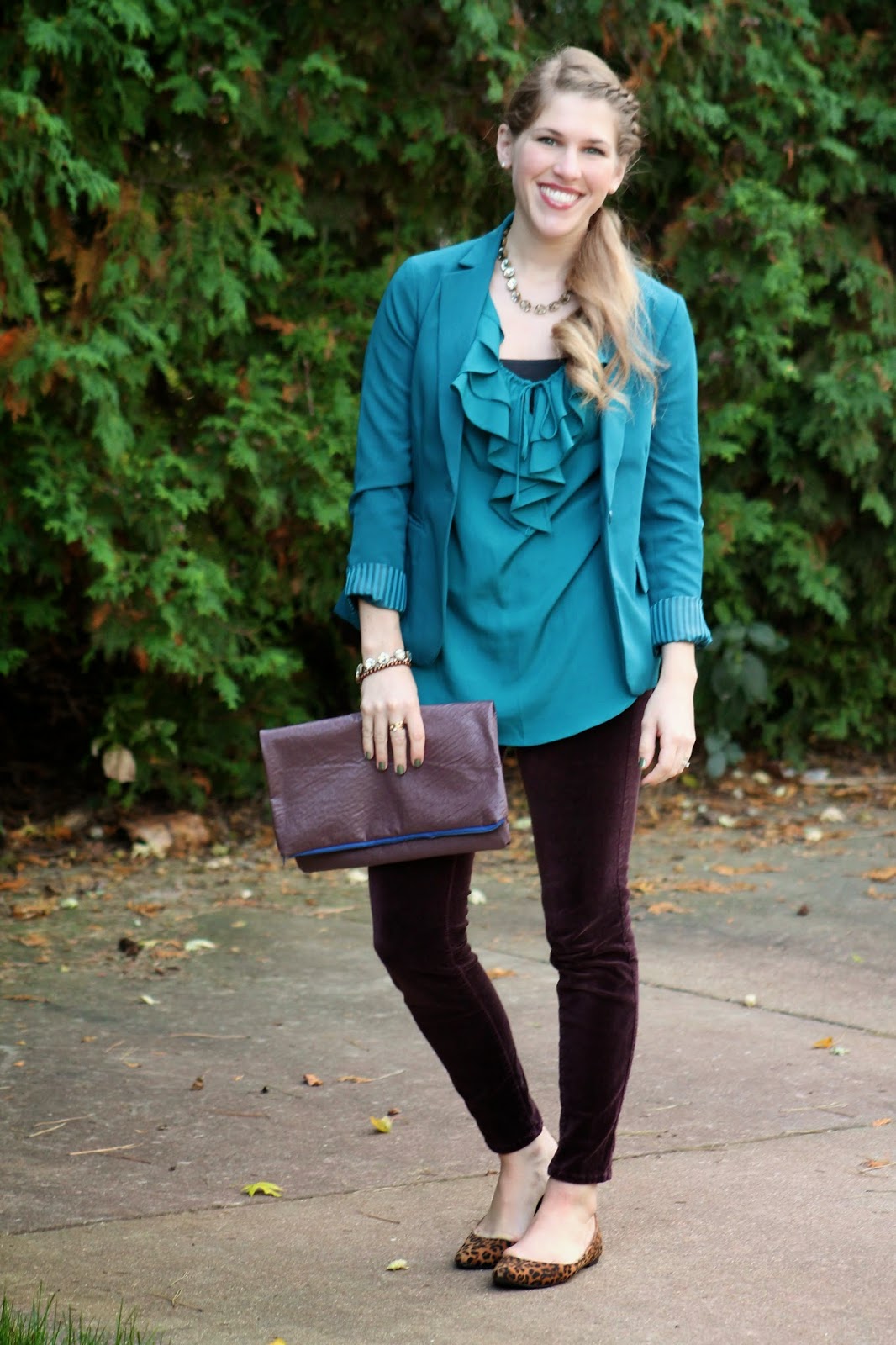 Teal and Burgundy