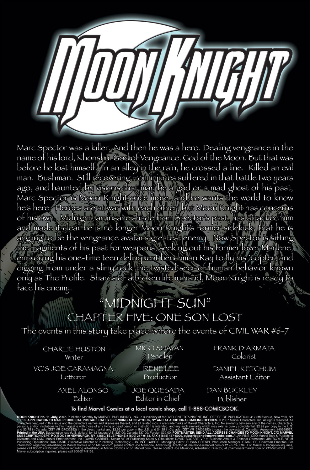 Read online Moon Knight (2006) comic -  Issue #11 - 2