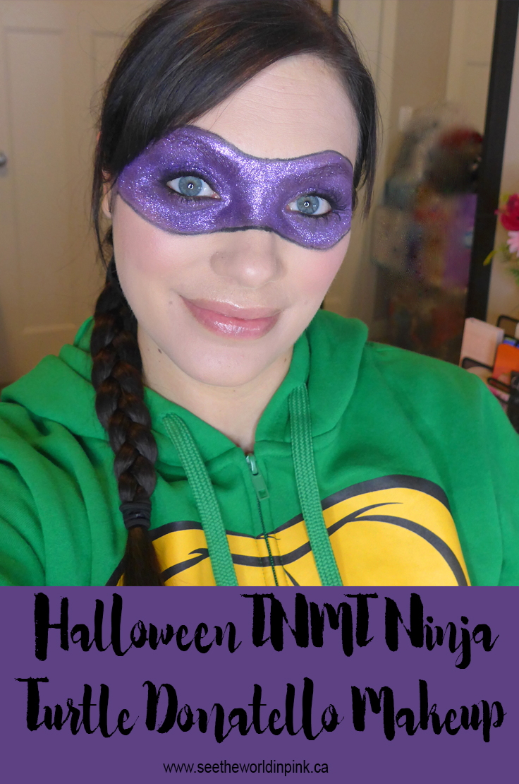 Halloween Makeup - TNMT Ninja Turtle Donatello Makeup! 