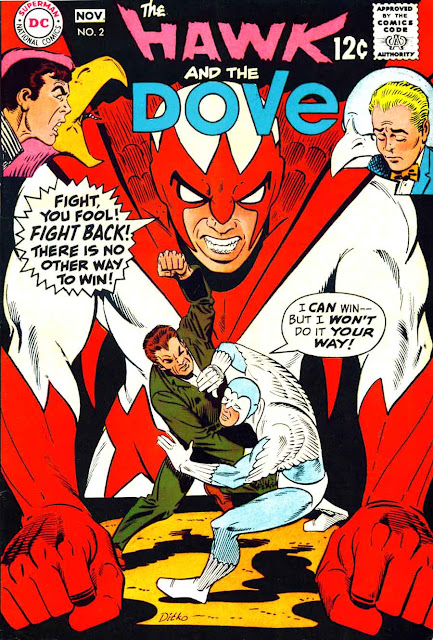 Hawk and the Dove v1 #2 dc comic book cover art by Steve Ditko Hawk and the Dove v1 #2 dc comic book cover art by Steve Ditko