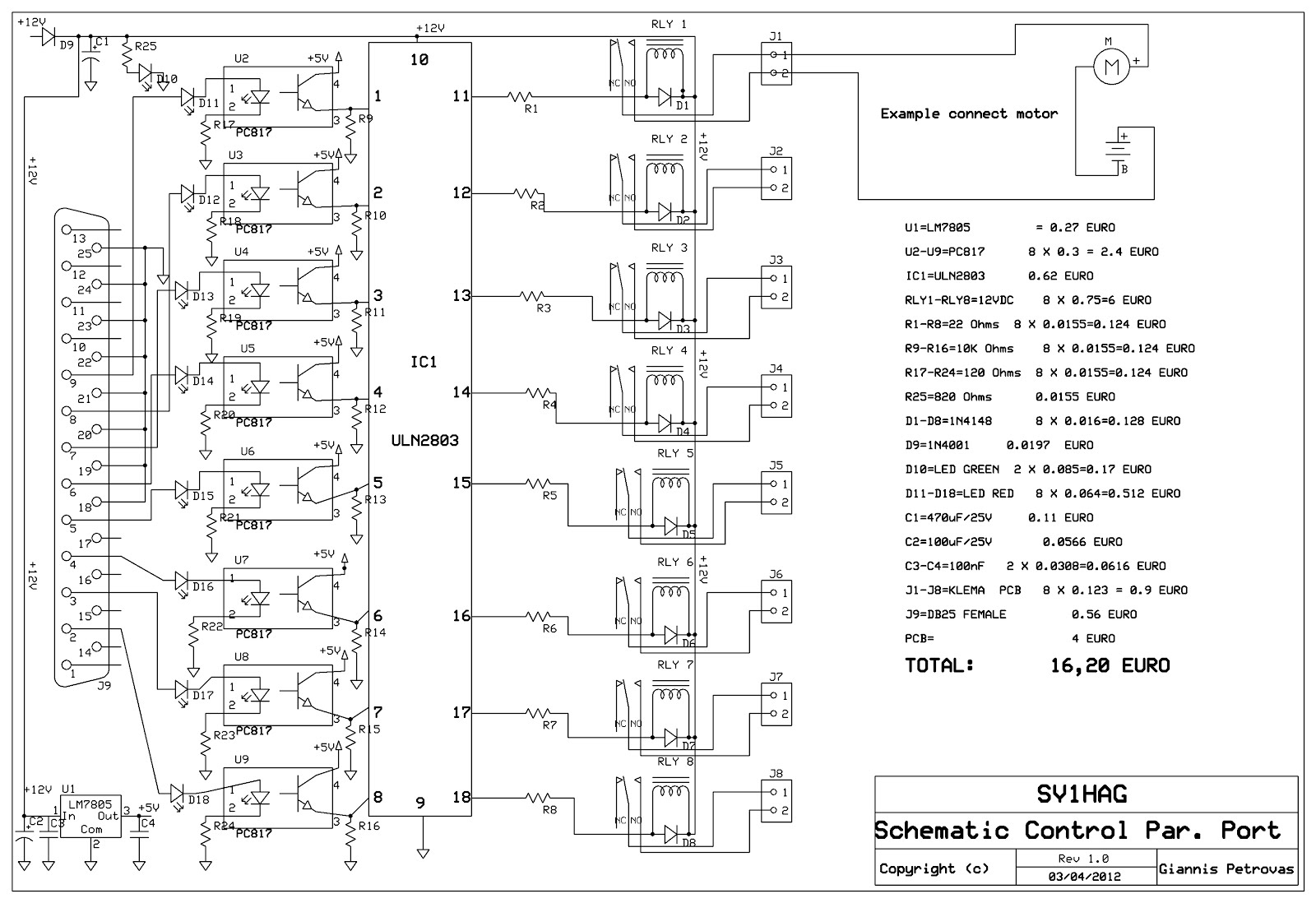 SV1HAG Control Parallel Port