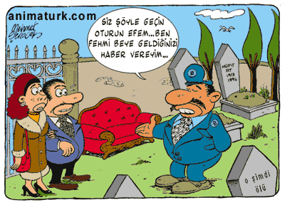 mezarlık karikatürü