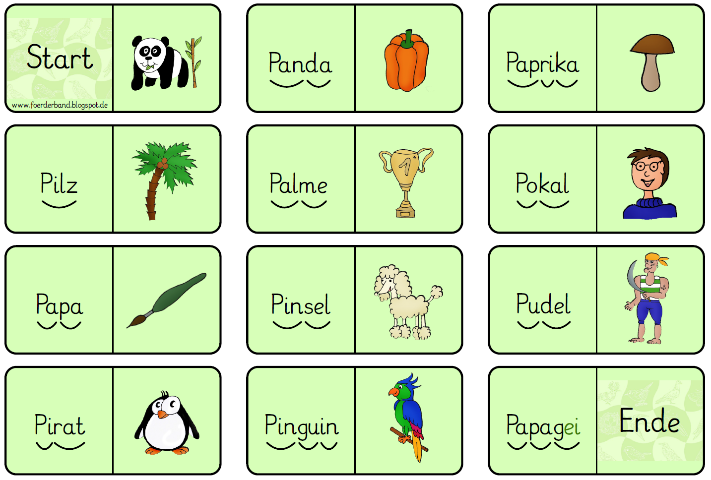 Lesedomino_Buchstabe_P.png (1433×968) | Grundschule, Lesen lernen 1