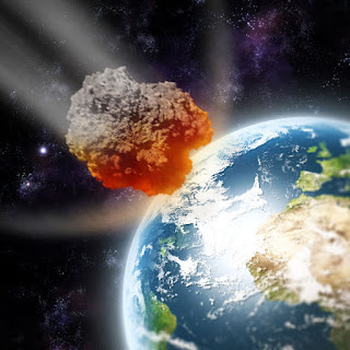 Earth and meteorite impact.