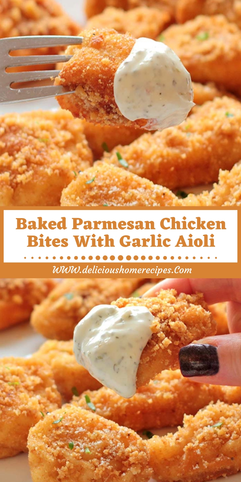 Baked Parmesan Chicken Bites With Garlic Aioli Baked Parmesan Chicken Bites With Garlic Aioli