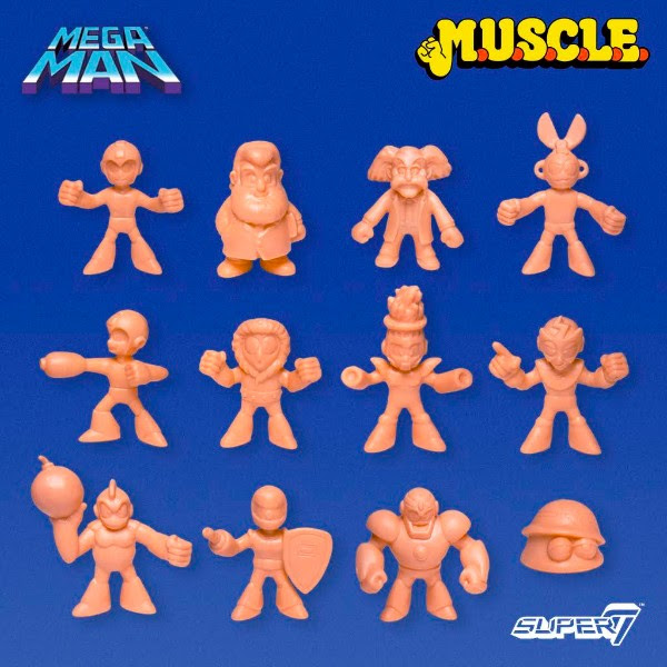 Mega Man MUSCLE Figures 3 Pack Blue NEW MEGAMAN Super 7 Capcom adu;t collectable 