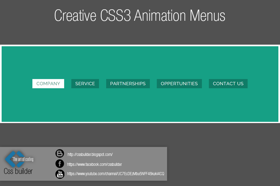 Css Builder : Menu Bar Style