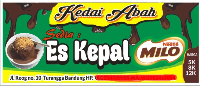 12+ Gaya Terbaru Desain Spanduk Es Kepal Milo, Desain Spanduk