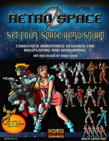 Retro Space Set Four Space Hero Squad