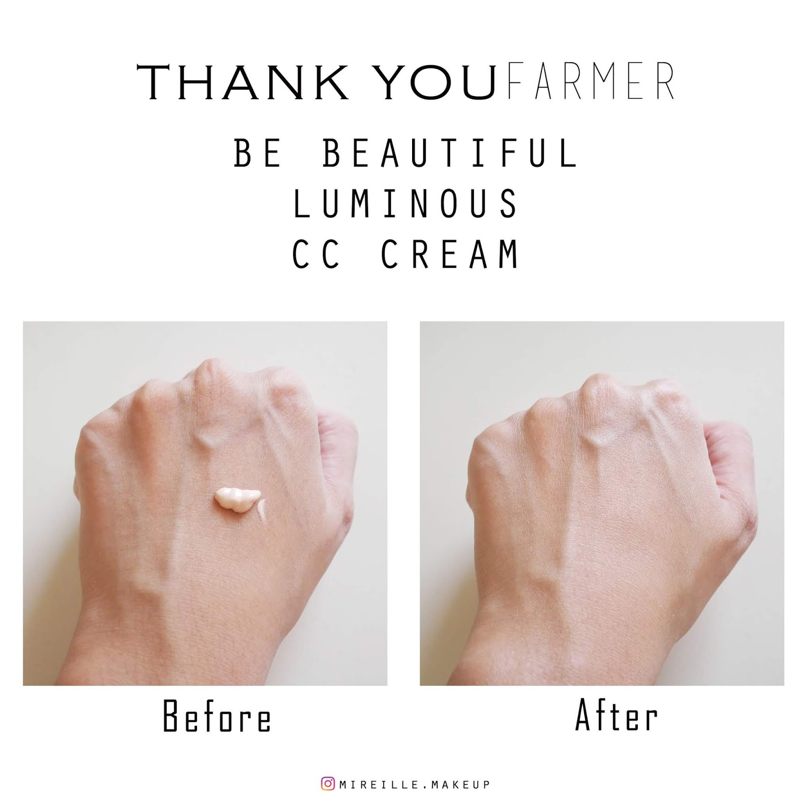 REVIEW: Thank You Farmer Be Beautiful Luminous CC Cream - Mireille Min ...