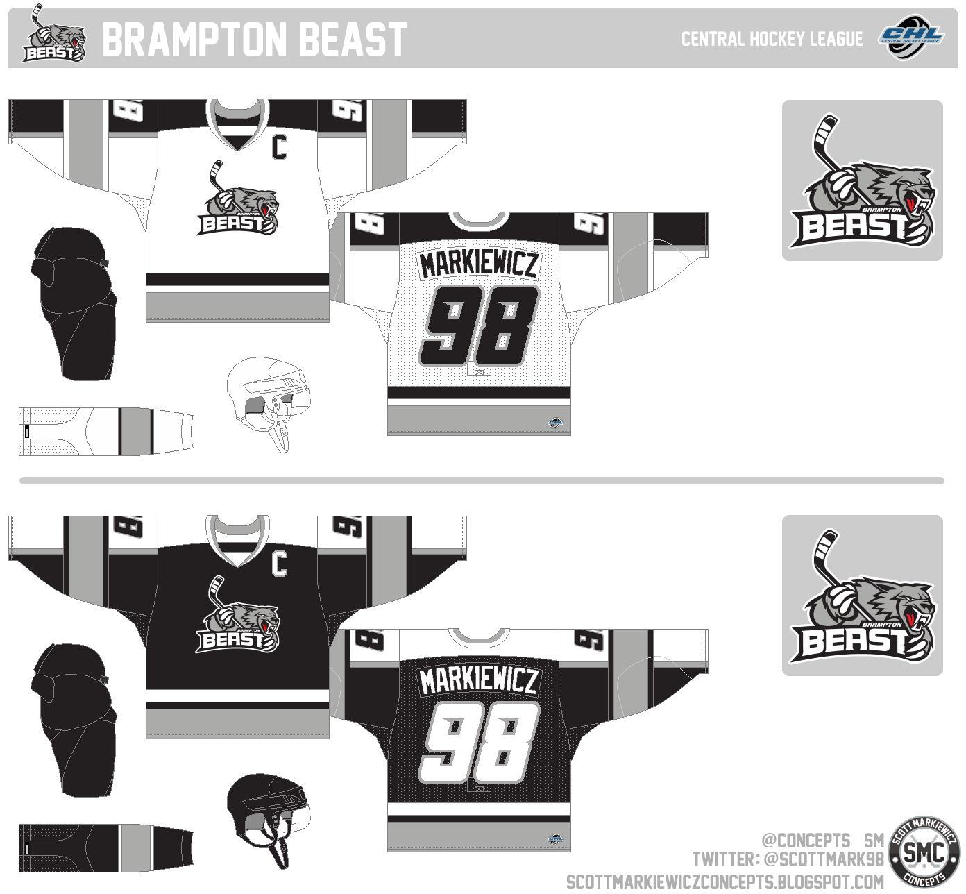 Scott Markiewicz Concepts Brampton Beast & Utica Flames
