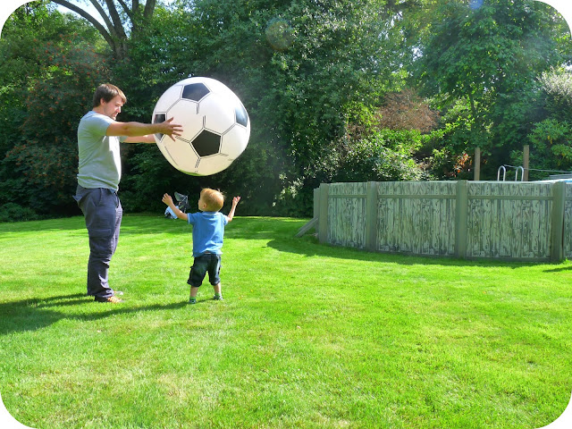 giant football, family birthday party