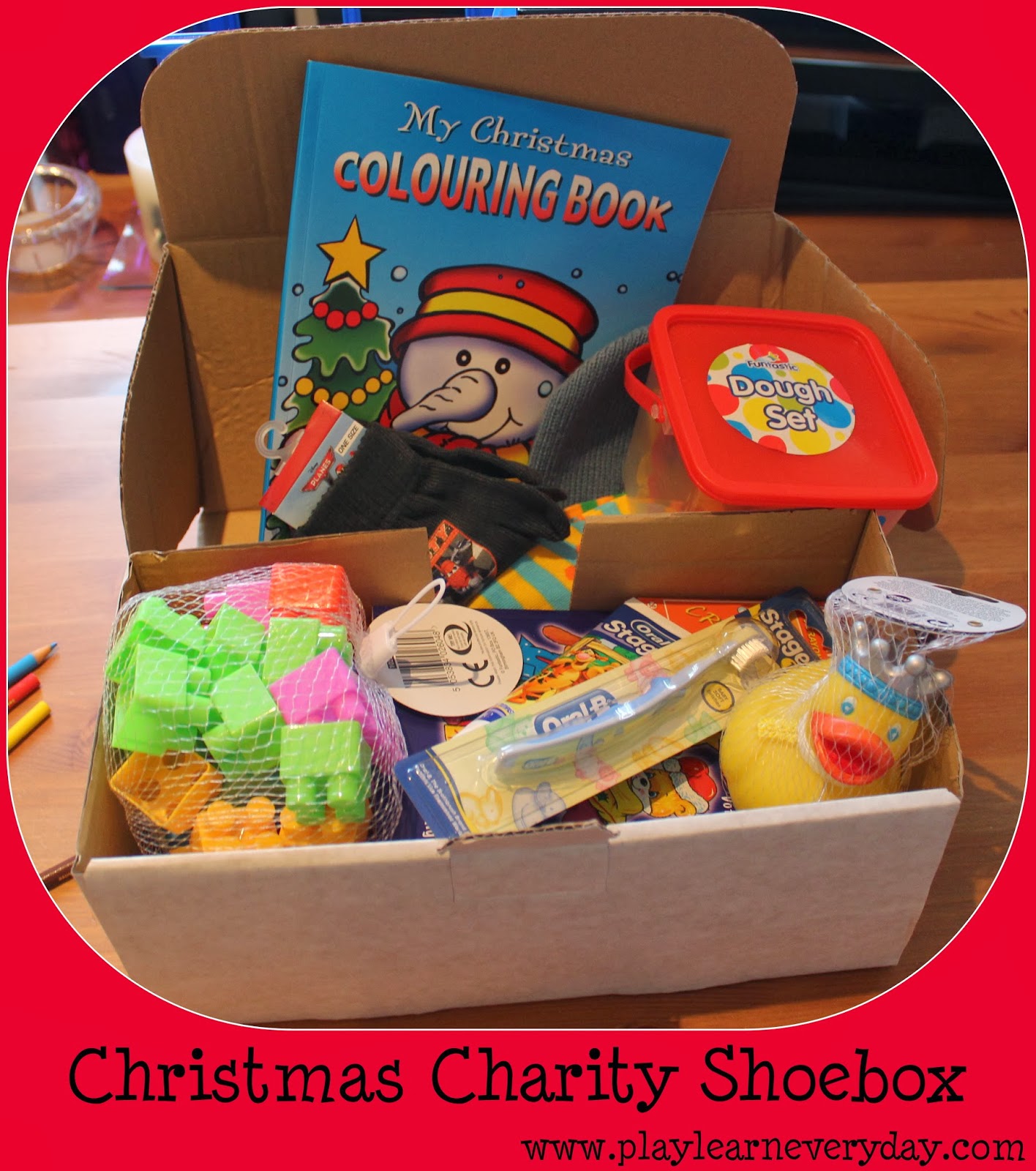 Christmas Charity Shoebox Play and Learn Every Day
