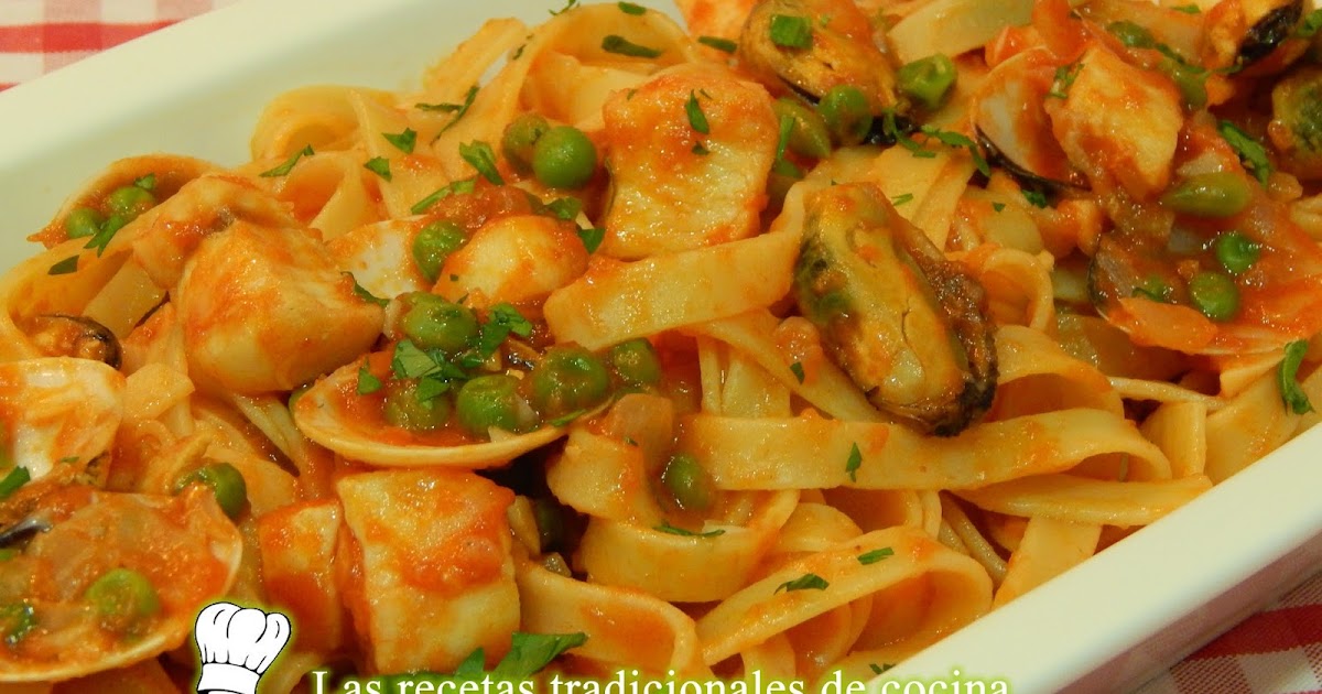 image of Receta de tallarines con marisco - Recetas de cocina con ...
