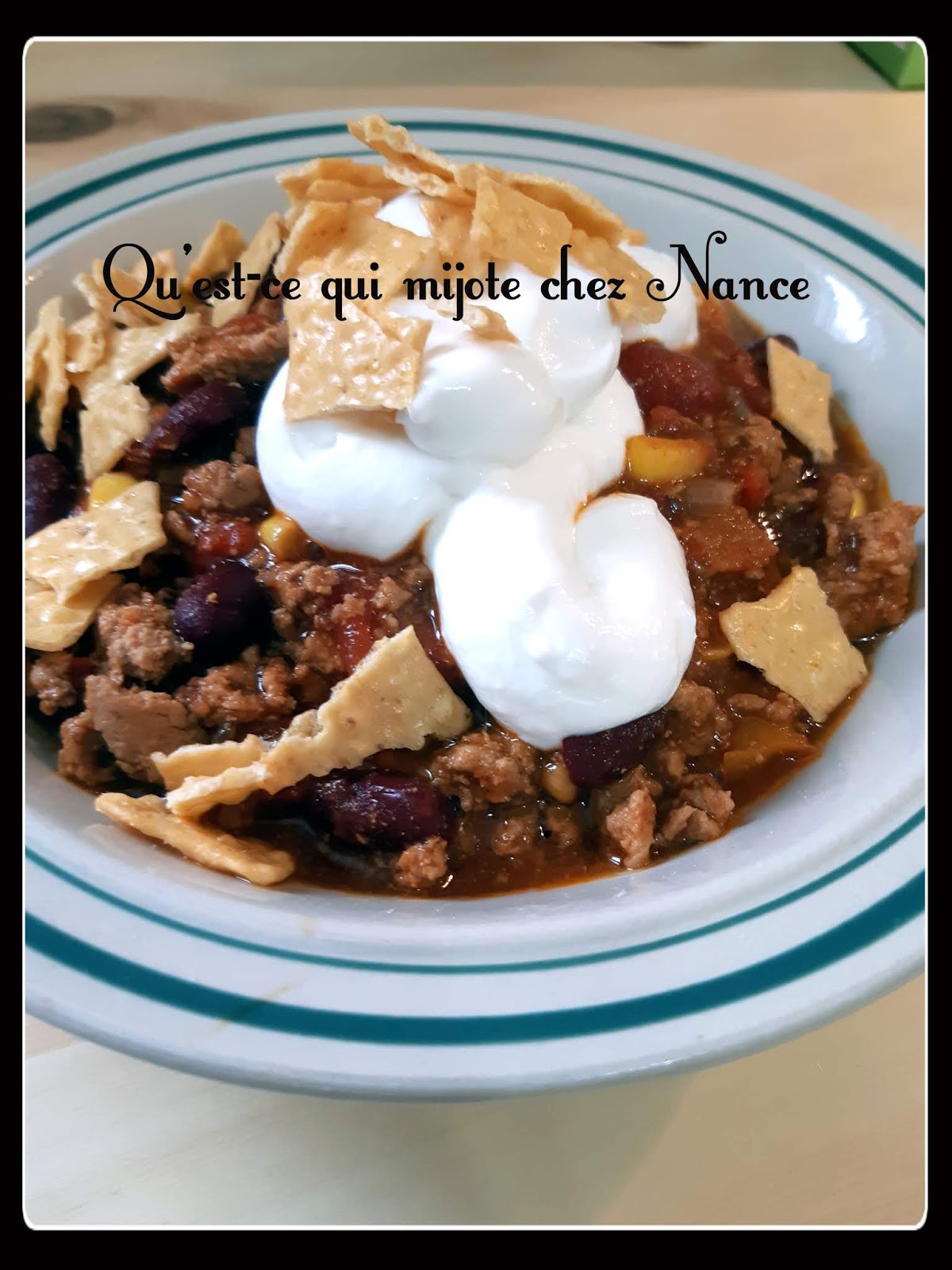 Qu'estce qui mijote chez Nance Chili Classique