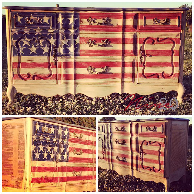 25 Incredible Painted Patriotic Furniture Makeovers Celebrating The Red White Blue Thirty Eighth Street Painted Patriotic Furniture Makeovers