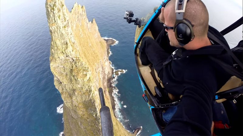 Wingsuit Flying Over the World’s Tallest Volcano Stack