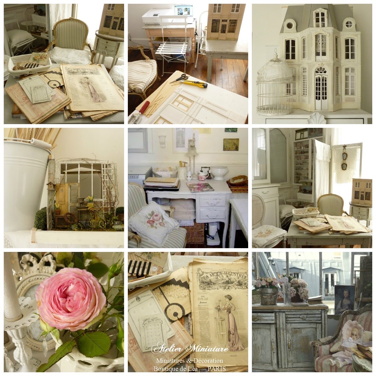 Et comme j'avais quelques photos (juste pour l'ambiance) de mon atelier, vous y reconnaîtrez M Table et M. Bureau, toujours fidèles et inséparables. :)