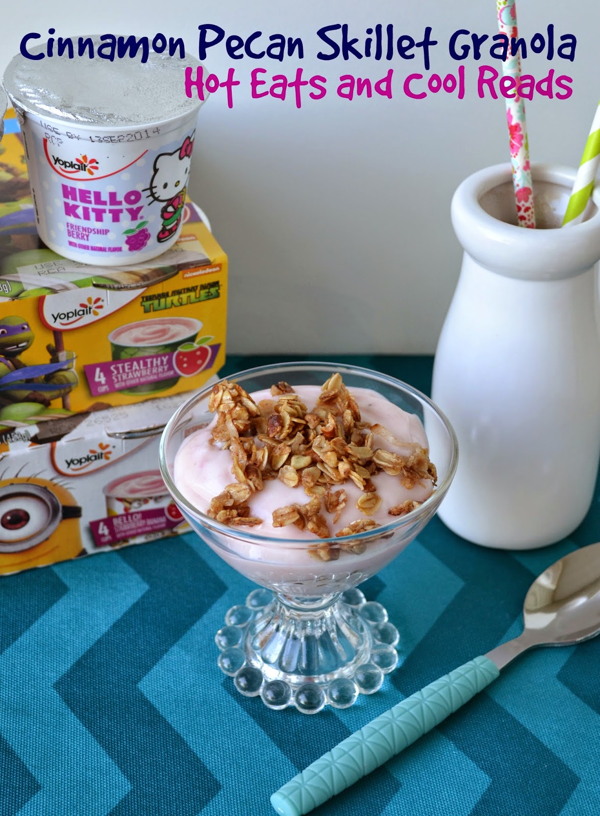 Cinnamon Pecan Skillet Granola Yogurt Parfait Recipe with Yoplait Kids